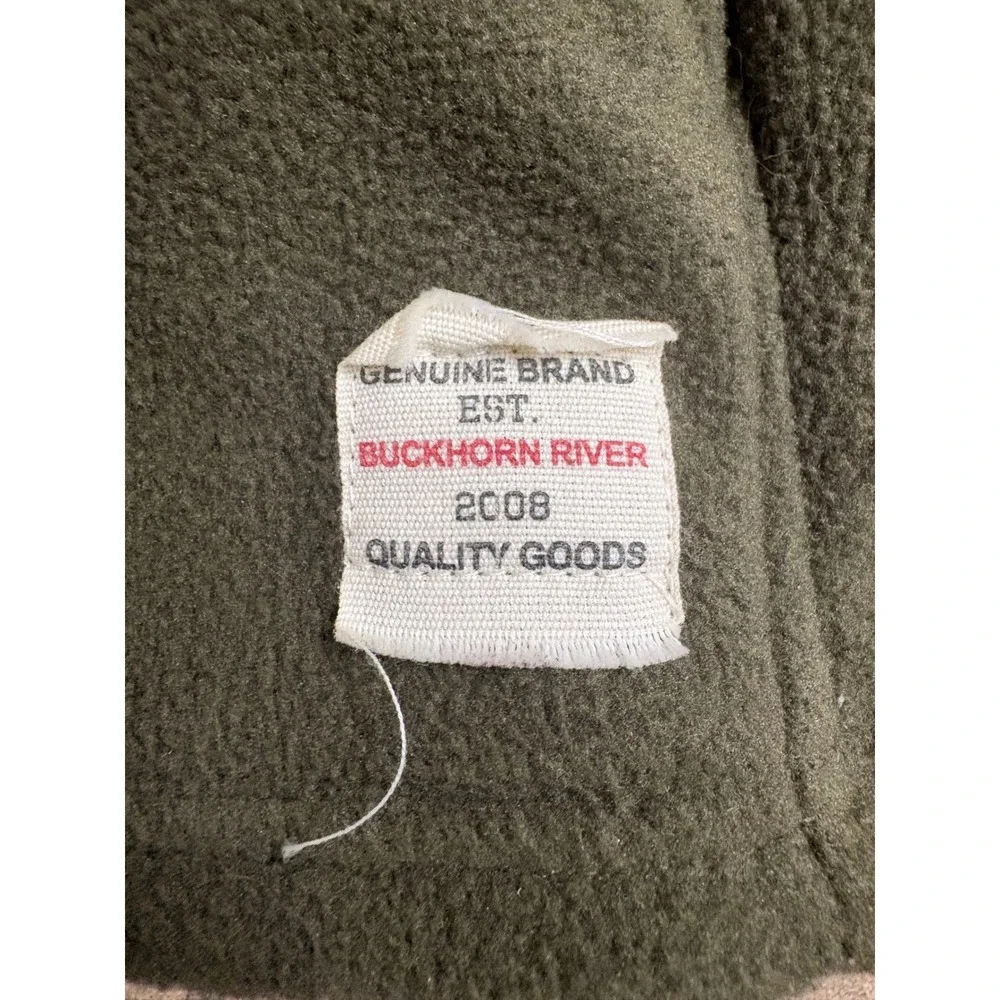 NWT Buckhorn River Mens XL Fleece Full Zip Jacket Olive Green Mock Neck